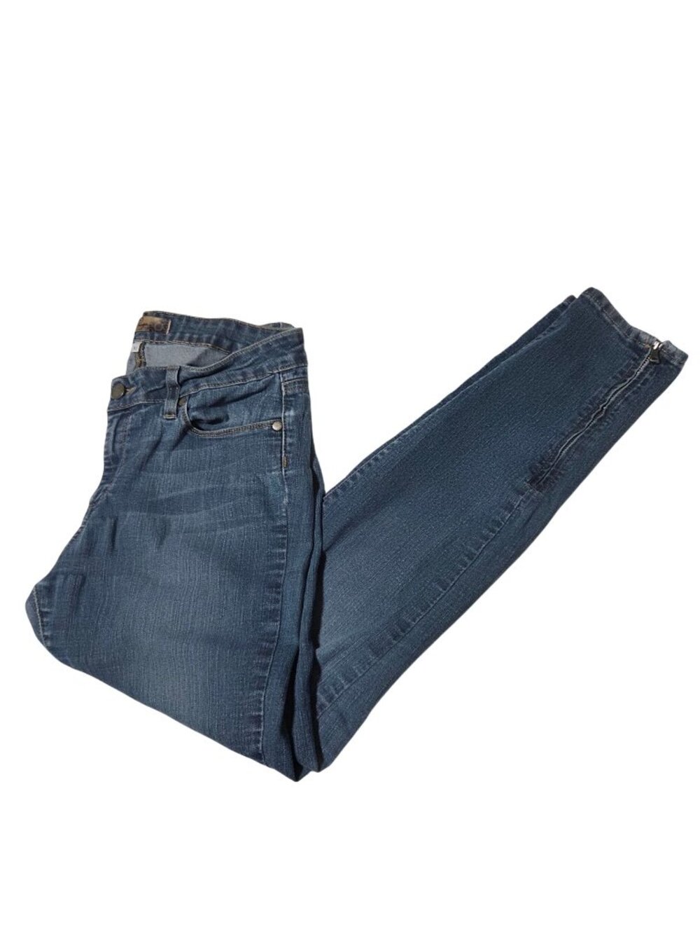 Paige Jeans Womens Size 31 Skinny Ankle Zippers Mid Rise Medium Wash Denim Pants